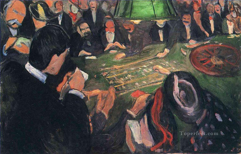 ルーレットで 1892 年 エドヴァルド・ムンク 表現主義油絵